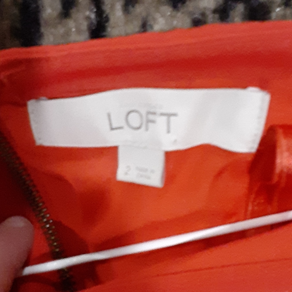 Like New Loft Strapless Red Dress - Picture 6 of 7